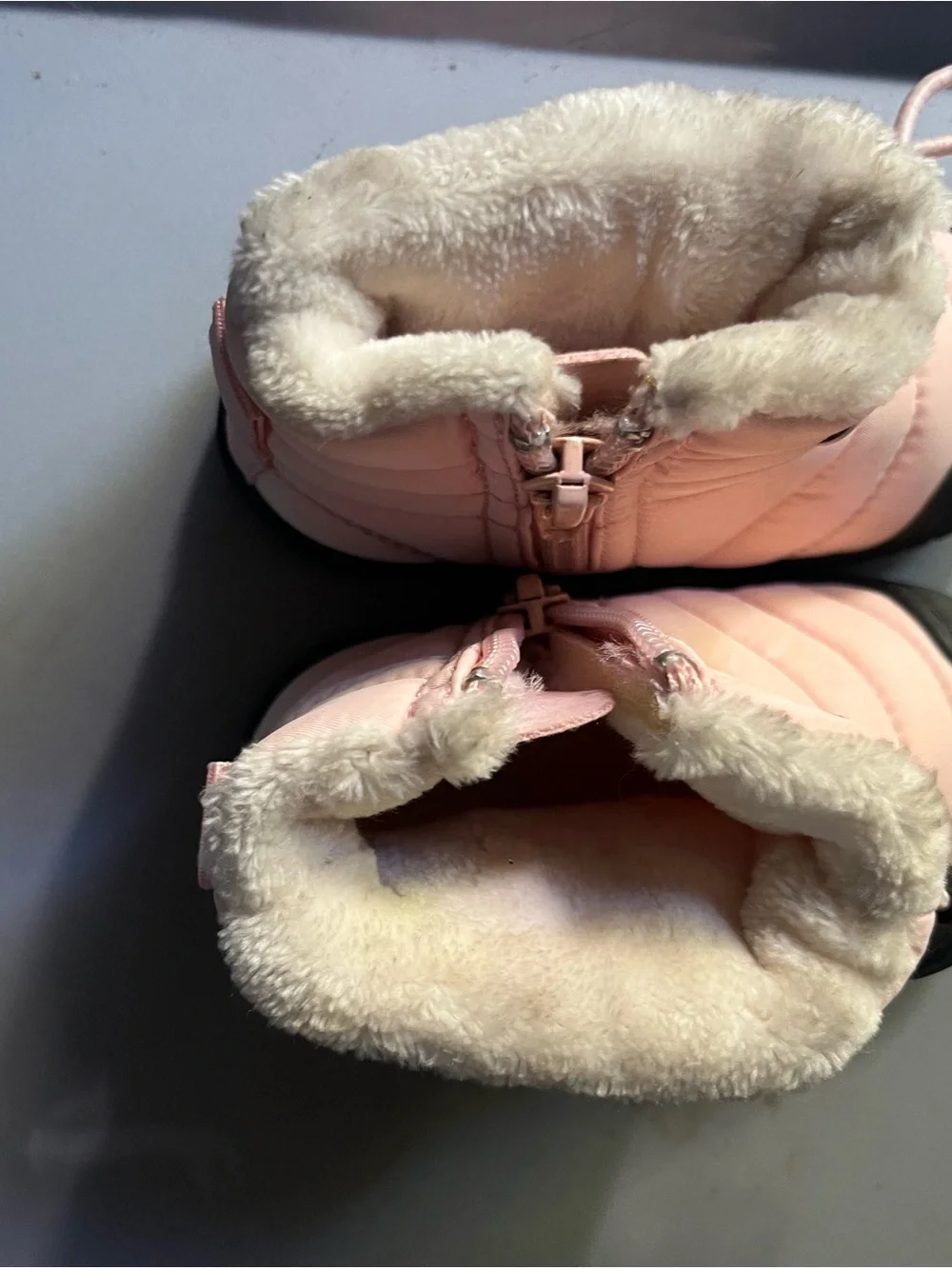 Kids Pink Waterproof Snow Boots with Cozy Faux Fur